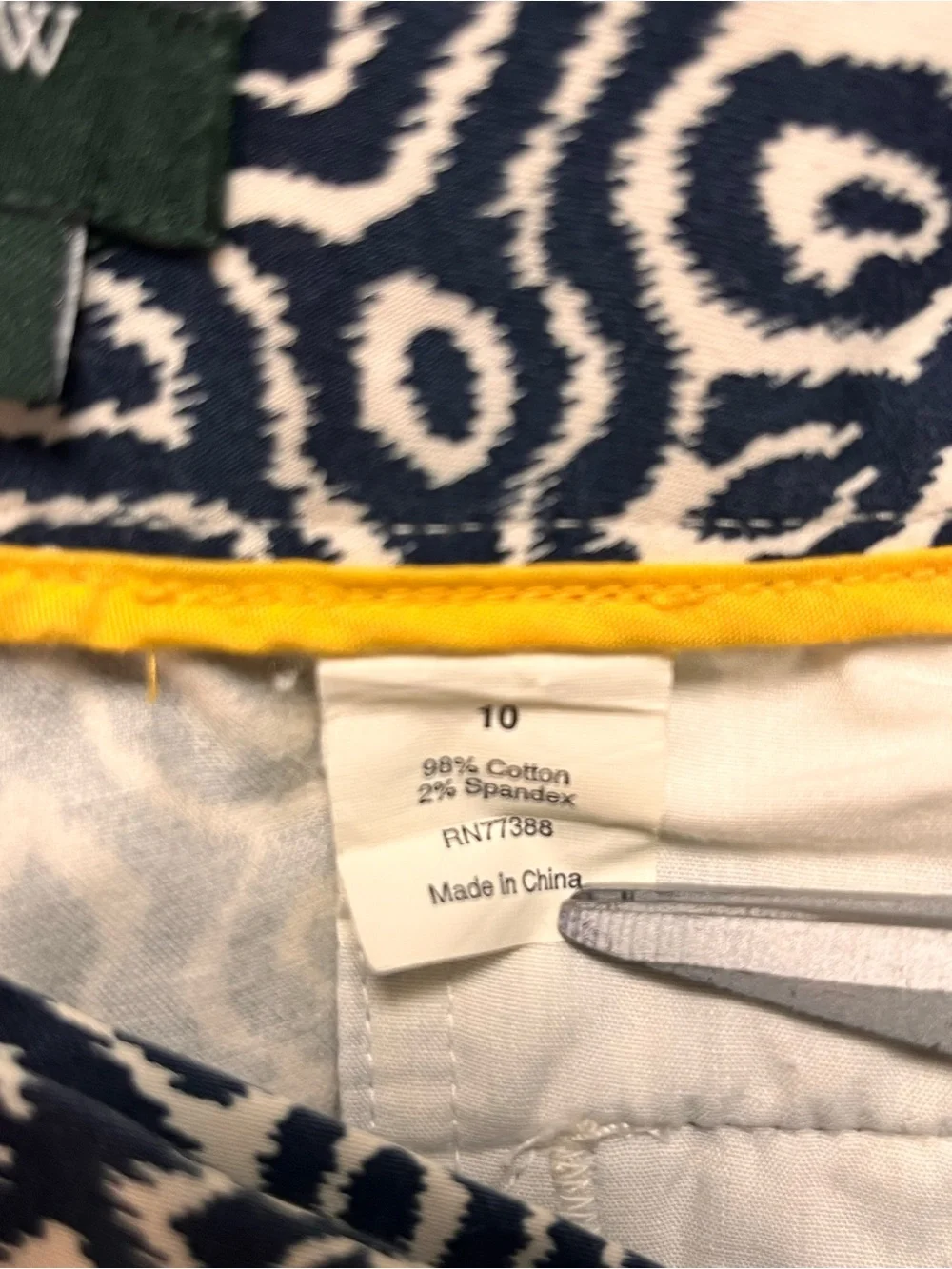 J. Crew Black & White Geometric Cropped Pants